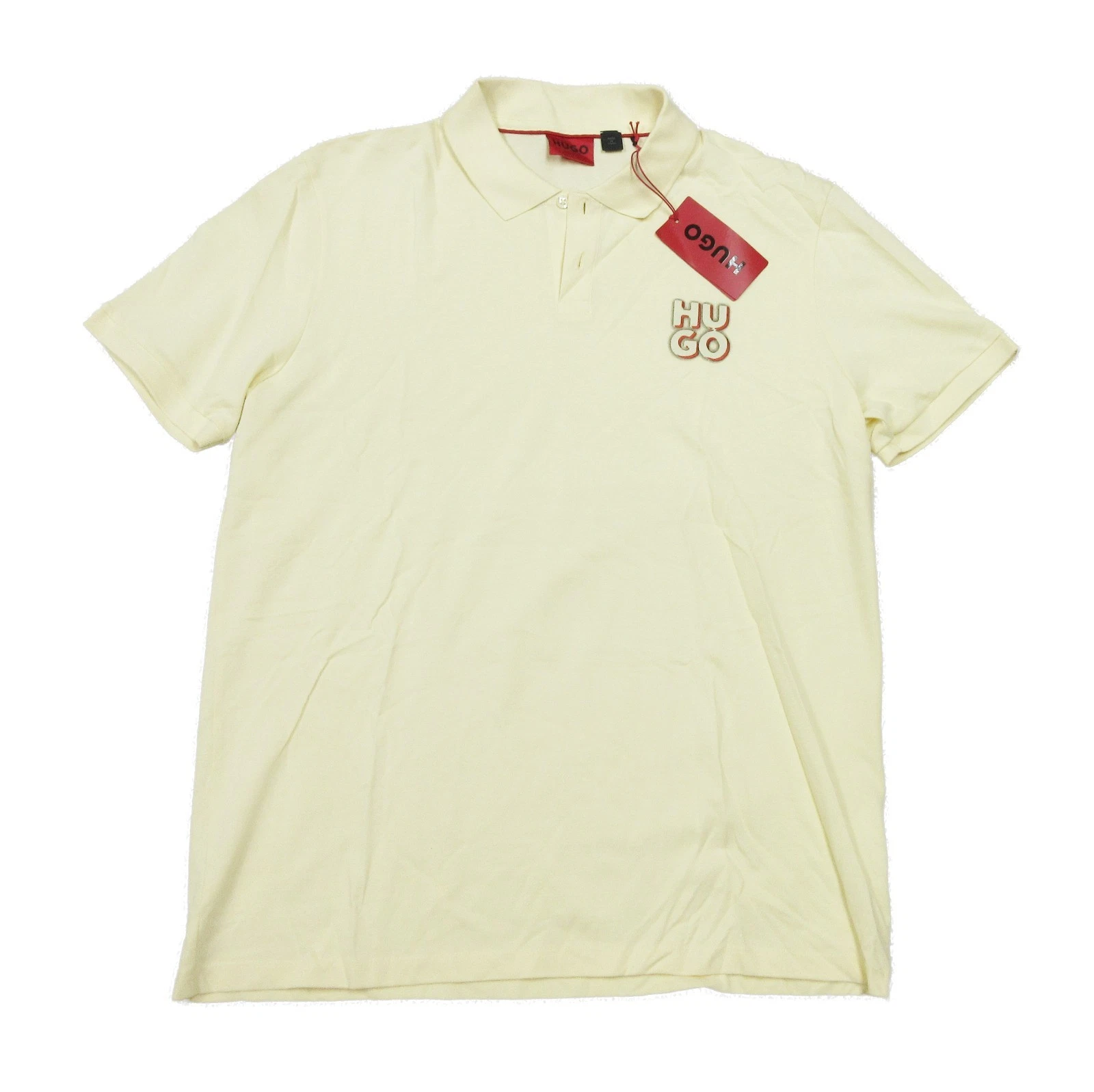 Hugo Boss Red Label Men's Yellow Dipekane Regular Fit Short Sleeve Polo Shirt