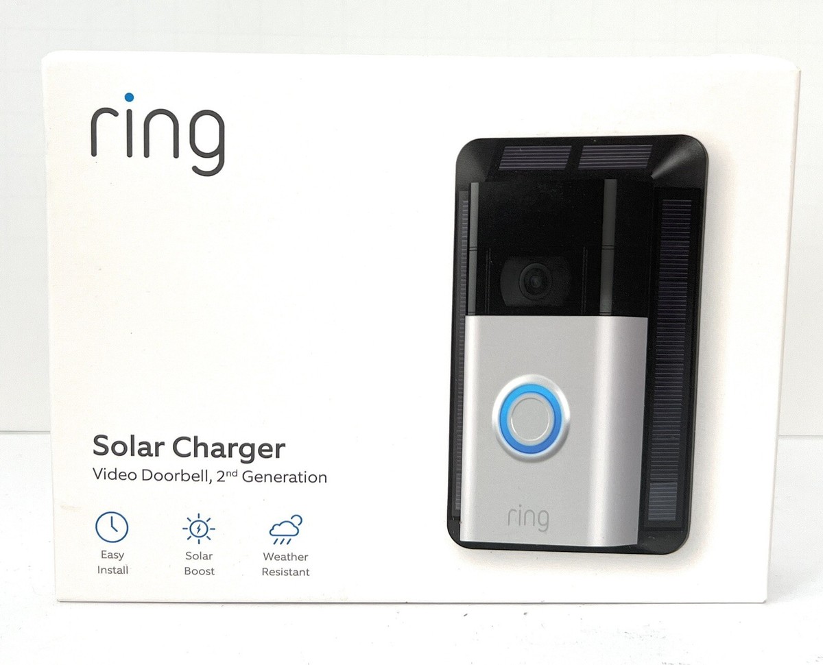 New Solar Charger for Ring Video Doorbell for 2nd Generation (2020