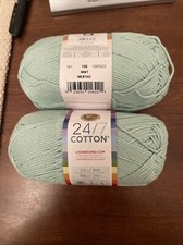 Lion Brand 24/7 Cotton Yarn Lot Of 2 Mint 761-156