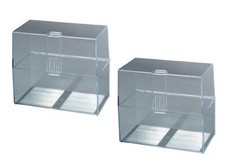 2x Herlitz Karteikasten / Lernbox / DIN A6 / transparent
