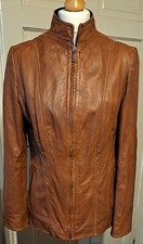 Beautiful Helium, Soft Leather, Tan Women's Jacket Size 12