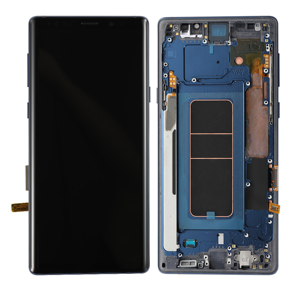 OLED Display LCD Touch Screen Assembly+Blue Frame For Samsung