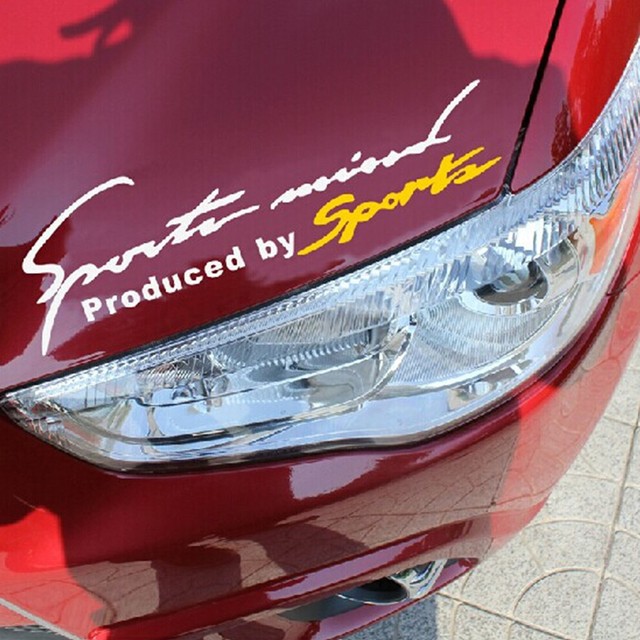 Sports Mind Logo For Racing Car Auto Vinyl Reflective Decal Graphics