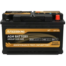 Group 94R H7 AGM Battery For Car Truck Size 94R 12V 80Ah Automotive SLA Battery