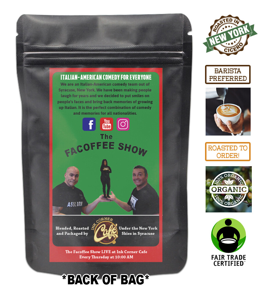 Uncle Louie Variety Show FACOFFEE Italian Espresso Roasted Coffee Beans Organic
