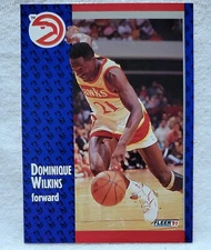 1991-92 Fleer #6 Dominique Wilkins Atlanta Hawks Card For Sale