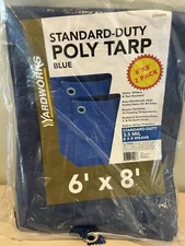 Yardworks - Standard Duty Poly Blue Tarp - Pack of 2 - 6' x 8" - New