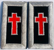 Sr knight Templar silver Mylar shoulder boards straps