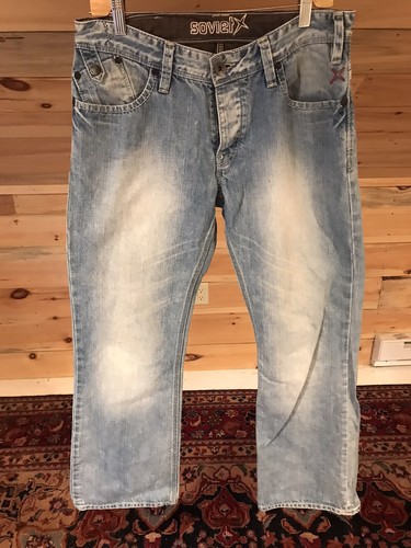 Soviet Mens Moskva Jeans 32 X 30 Button 