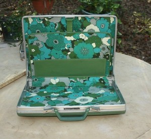 Mediados de siglo Samsonite duro Shell Maletín Groovy Flower Power Slim  Moderna Retro | eBay