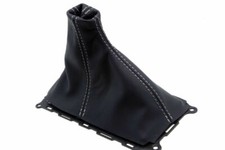 Fits 10-14 Ford Mustang Gt Synthetic Leather Manual Shift Boot Blackgray Stitch