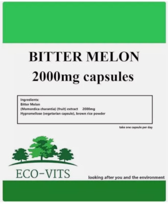 Eco-Vits: Bittermelone (1000mg) Kapseln mit maximaler Stärke, vegetarisch