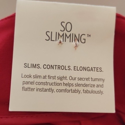 Chicos So Slimming City Chic Trouser Regular Pant Sultry Red Chicos Size 1 US 8 - Picture 11 of 12