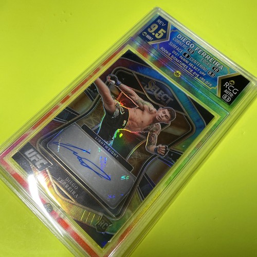 2021 Panini Select UFC MMA Diego Ferreira Tie-Dye Prizm Rookie Auto /25 RCG 9.5 - Bild 4 von 4