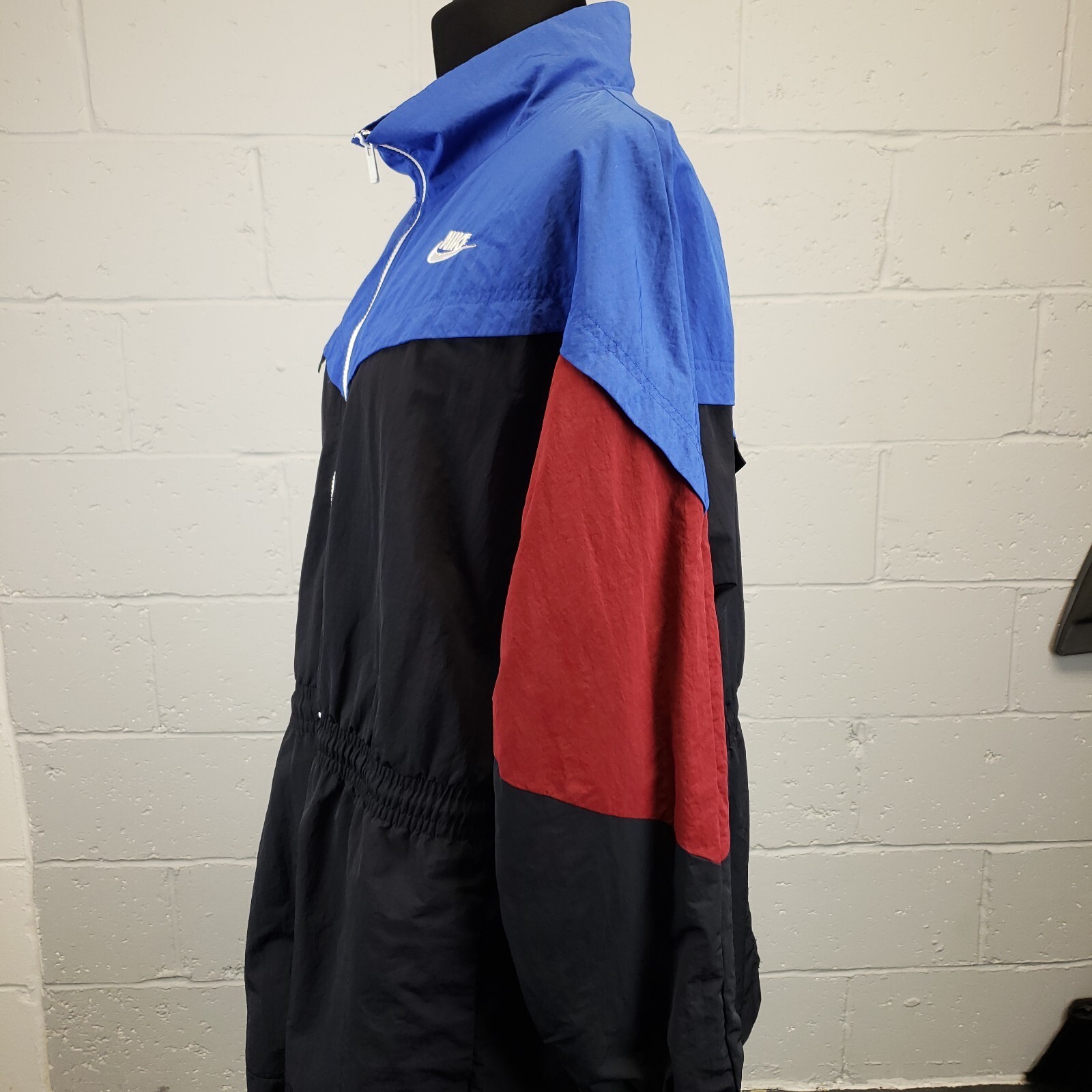 SACAI X NIKE Giacca Nike Icon Clash 1X taglie forti donna lunghezza media nero blu rosso nylon