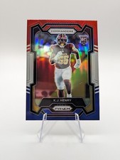 K.J. Henry 2023 Panini Prizm Red White & Blue RC #400 Commanders