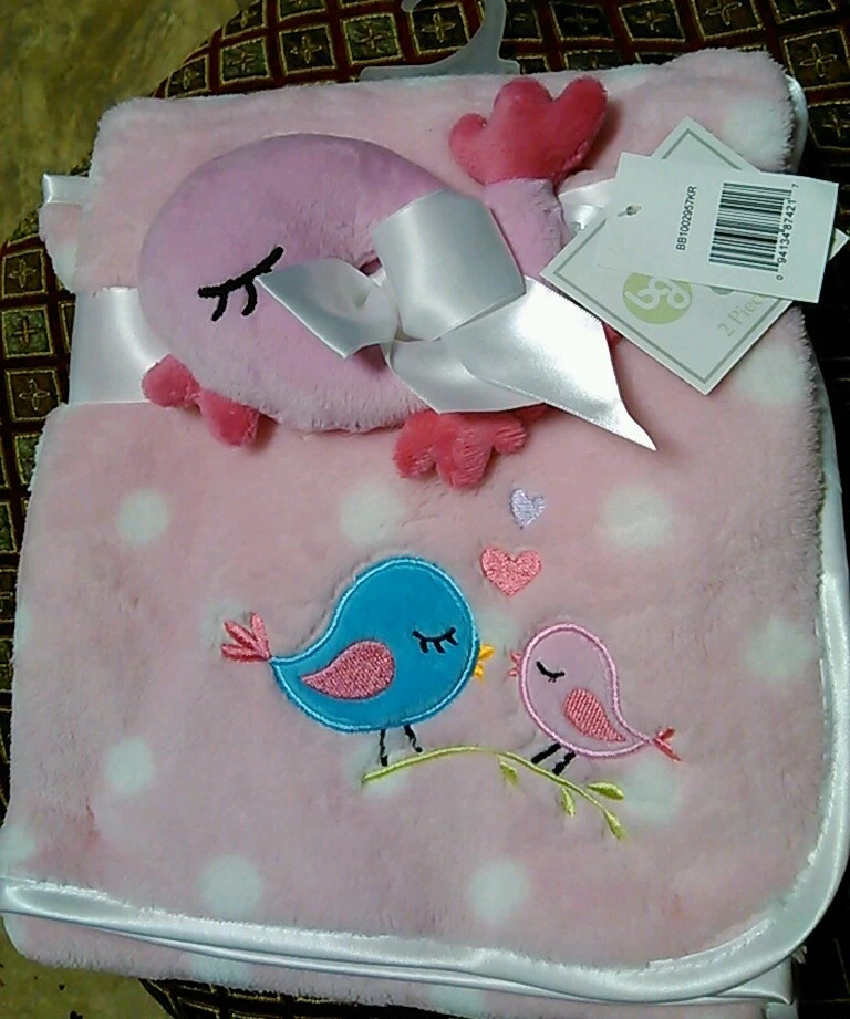 Baby Gear 2 Piezas Pájaro Ultra Peluche Guardería Manta Lovey Juguete Amigo Set NUEVO RARO Foto 4 de 4