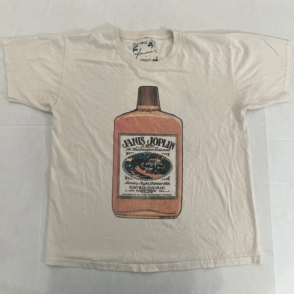 Vtg Janis Joplin Concert The Houston Coliseum 1969 Whiskey Bottle