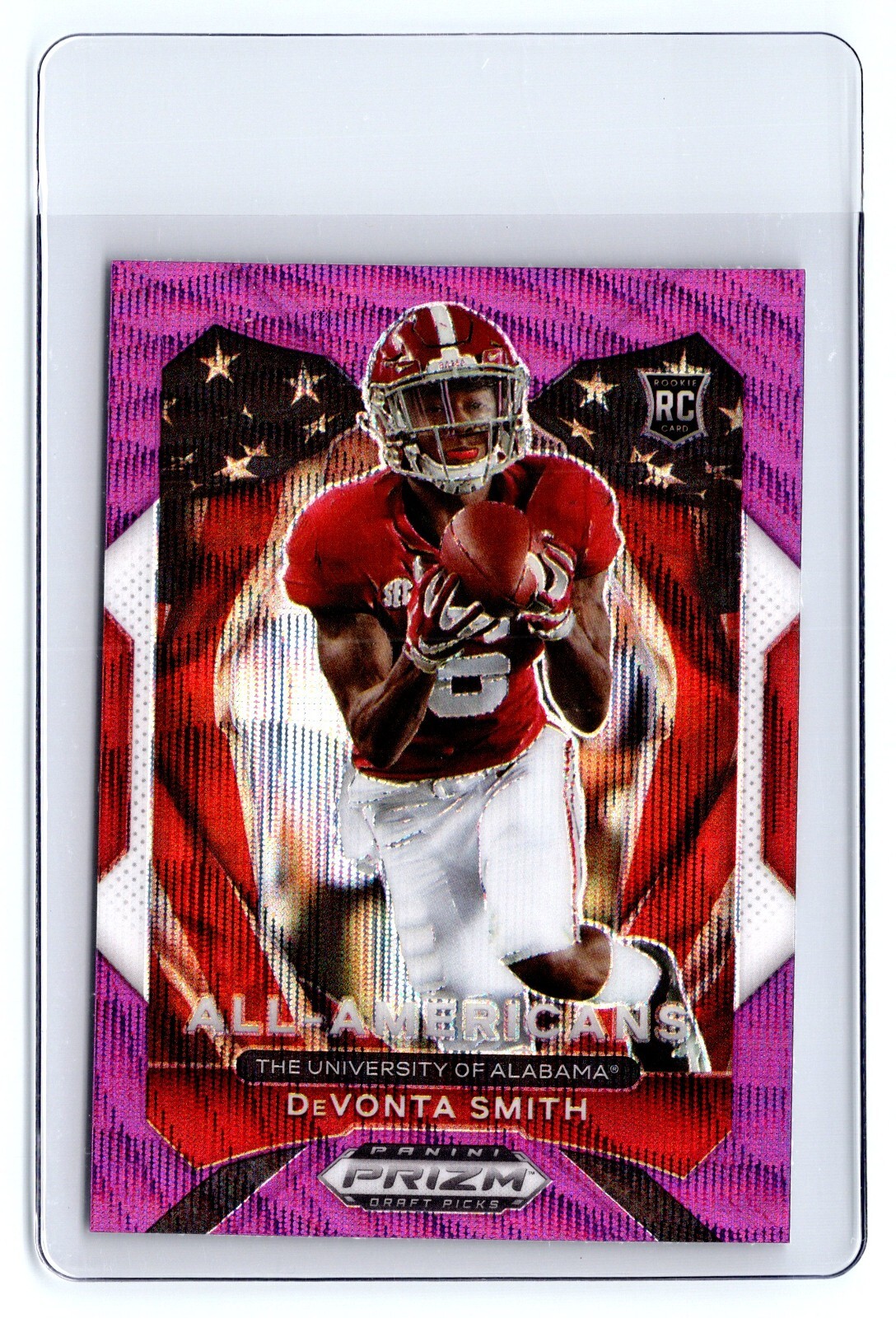 2021 Prizm Draft Picks All-American Purple Wave #186 Devonta Smith Crimson Tide