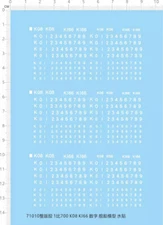 1/700 Ship Hull Number K08 K166 Markings Transfer Sheet Water Slide Decal White