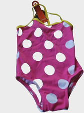 Girls Bathing Suit Pink Dot Size 18-24 Months NEW