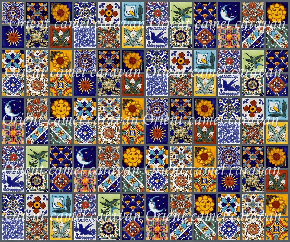 120 piezas colección baldosas cerámicas talavera y azulejos. Precio al por mayor. Foto 4 de 4