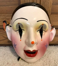 Clay Art Vintage Ceramic Mask: About Face, Jester/Clown - Wall Decor SALE