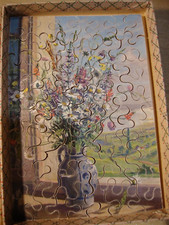 VINTAGE WOOD PENELOPE PUZZLE Flower design  schweiz Wooden
