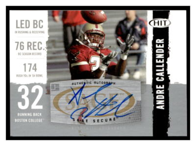 Andre Callender 2008 SAGE HIT A32 AU Autographs Silver Auto | eBay
