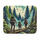 Mouse Pad (Rectangle) Hikers on a Trail Poster Illustration Design 1