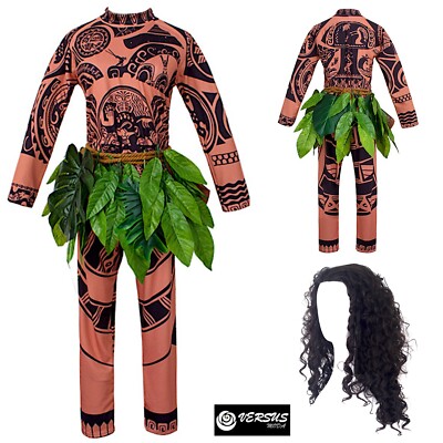 costume vaiana oceania vestito carnevale oceania