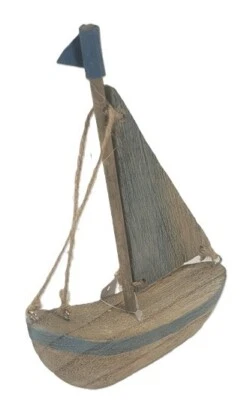 Schiff LaMer Holzschiff Boot Dekoschiff Segelboot 18 cm x 13 cm - Bild 1 von 4