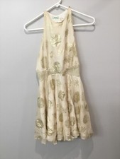 NWT Urban Outfitters Kimchi Blue Ivory and Gold Formal Dress Size 6