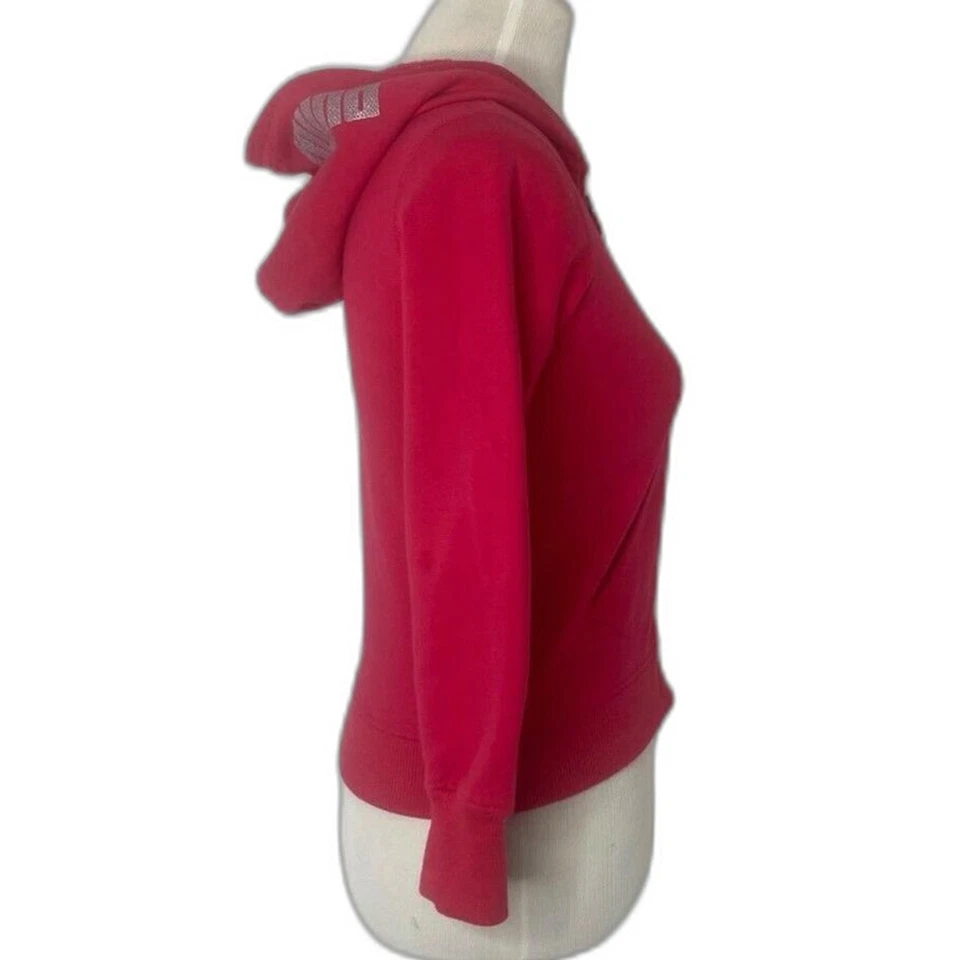 Girl’s Medium Hoodie Puma Pink and Silver Full Zip Long Sleeve Athletic - Image 4 of 4