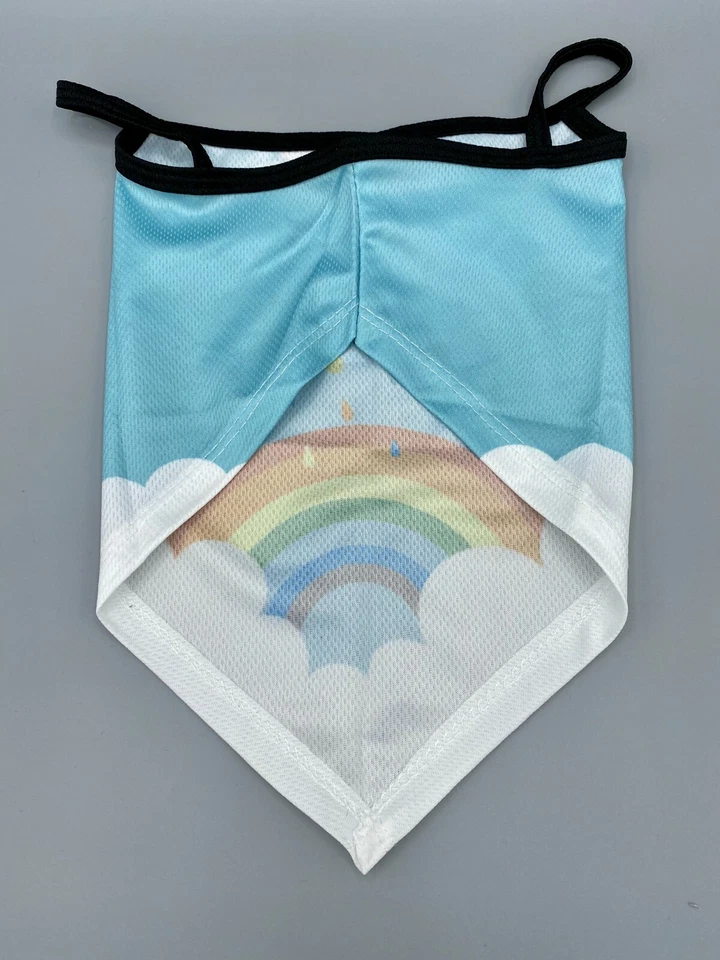 Face Mask Neck Gaiter for Children Rainbow Cloud Theme Breathable Material with  - Image 3 of 3