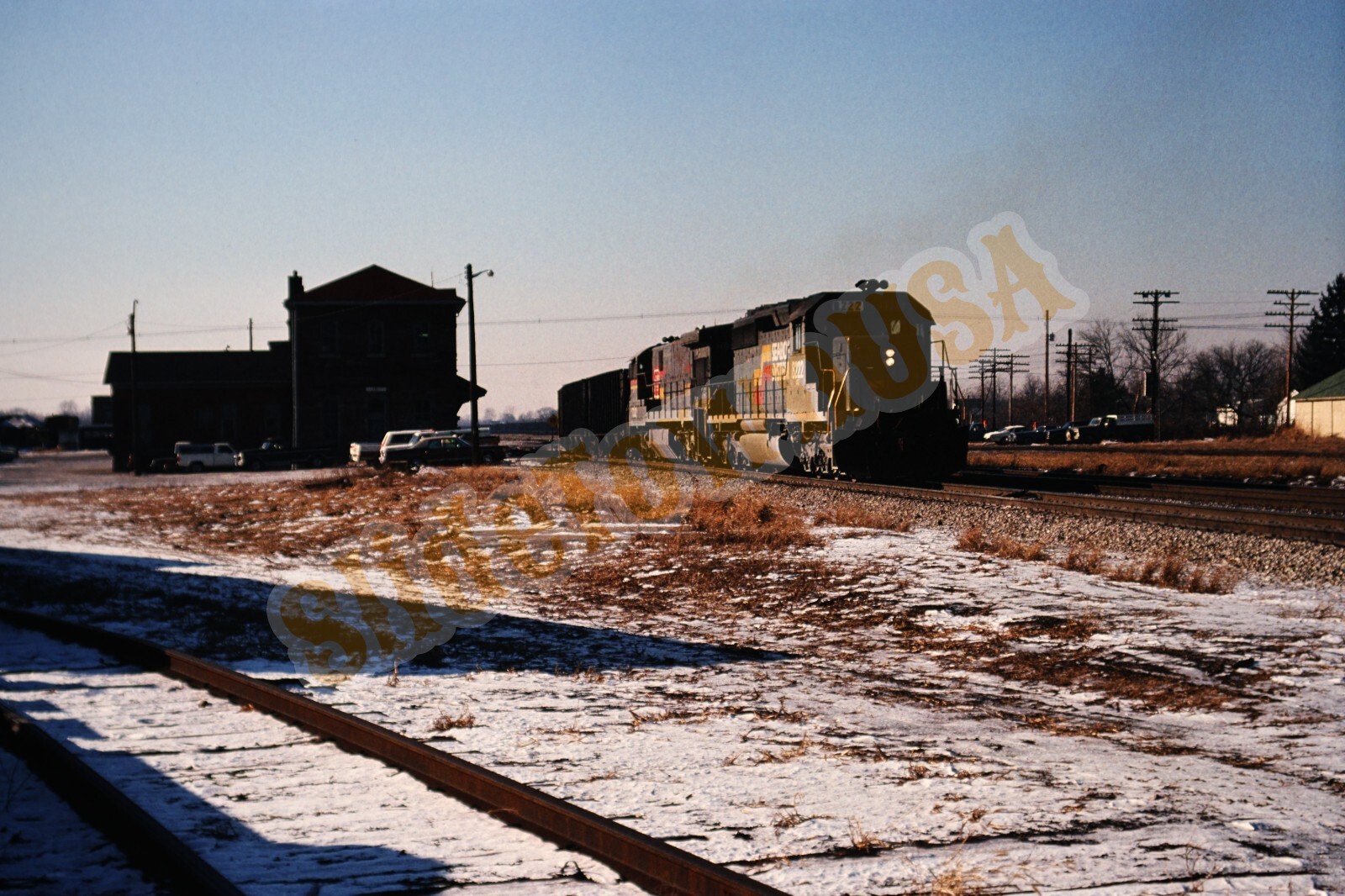Vtg 1988 Train Slide 8222 CSX Engine X1H076 | eBay