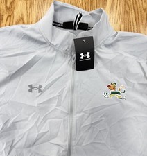 Notre Dame Football Team Issued Under Armour Jacket Leprechaun Large New Tags