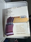 Lenox Profile Series German Steel (6) Pc. Ruby Red Knife Set With Block. New. — photo 7