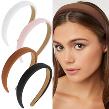 Headbands for Women, Thick Padded Fabric Hair Bands, Comfortable Non-Slip Cute F