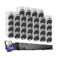 ANNKE 32CH 3K Lite DVR 5MP AI Color Night Security Camera System Audio Recording