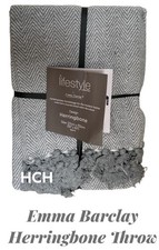 Emma Barclay Throw Blanket For Sofa Herringbone Design