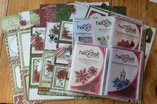 Heartfelt Creations "Sparkling Poinsettia" Stamps, Dies, and Paper Lot