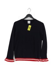 Madeleine Thompson Damen Pullover S Blau 100% Kaschmir Rundhals Pulli