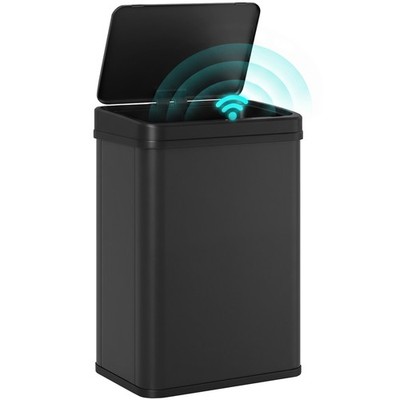 HOMCOM Küchenmülleimer mit Schnellbewegungssensor, 40L Edelstahl Sensor Eimer