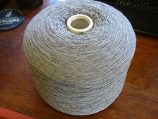 2/18wc  woollen spun merino lambswool. Weave Twist. 740g+ cone approx. GREY mix.