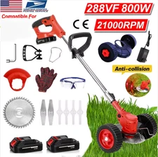 NEW Cordless String Trimmer, Edger WeedWhacker Grass Eater Lawn Cutter 2xBattery
