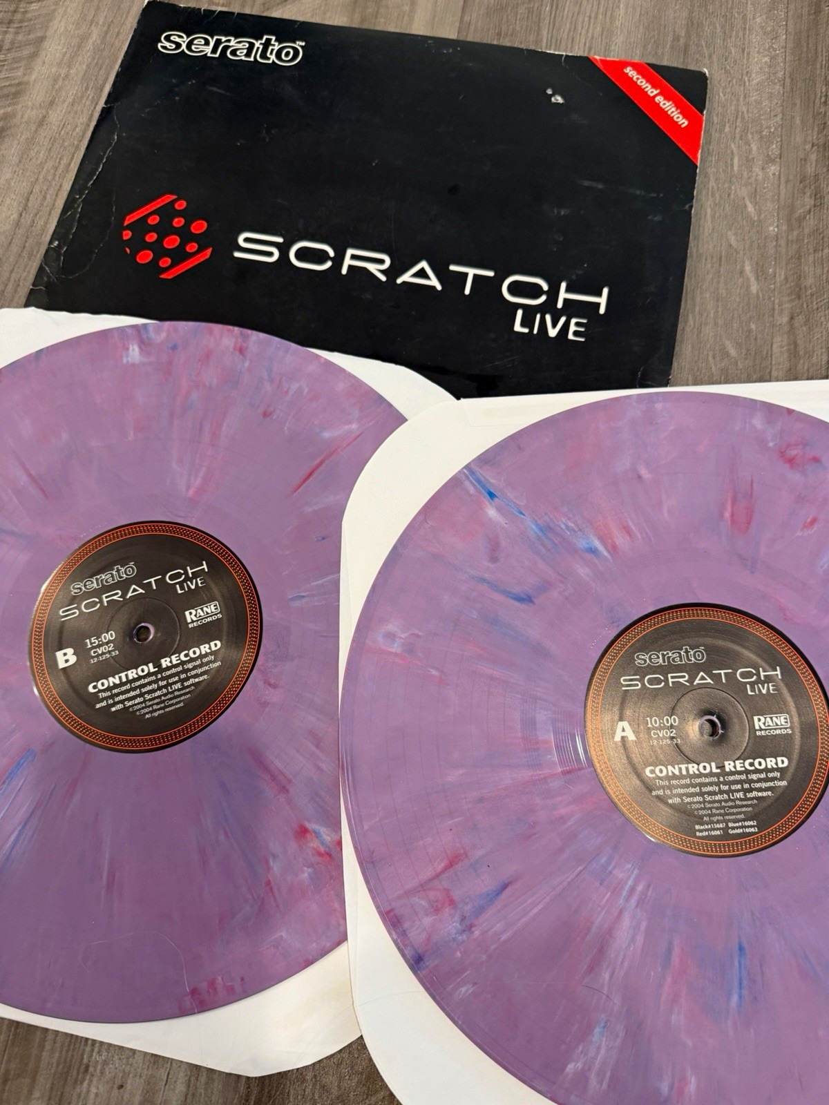 Rane Serato Scratch Live Second Edition CV02 Purple Control Vinyl Pair 2x12