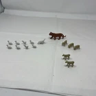 Vintage Lot Of 15 Marx Farm Animals W/ Chickens, Pigs & Sheep