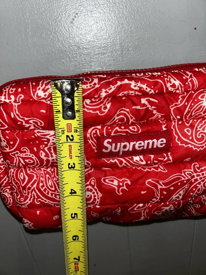 Bolso de hombro Supreme rojo cachemir Foto 4 de 4