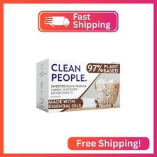The Clean People Fabric Softener Sheets - Dryer Sheets - Softens & Removes Stati